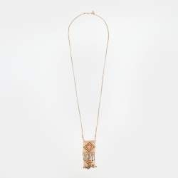Pre Owned Valentino Native Couture Beaded Pendant Necklace