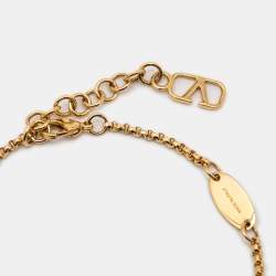 مملوكة مسبقًا Valentino Gold Tone VLogo Bracelet