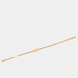 مملوكة مسبقًا Valentino Gold Tone VLogo Bracelet