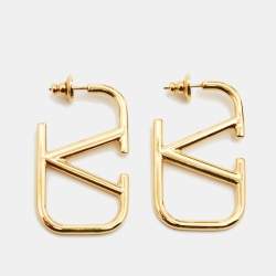 Vlogo Signature Metal Earrings for Woman in Gold