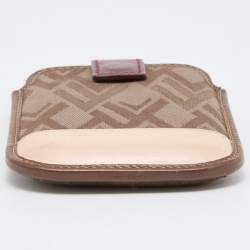 Valentino Tricolor V Print Fabric and Leather Flap Phone Cover