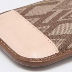 Valentino Tricolor V Print Fabric and Leather Flap Phone Cover