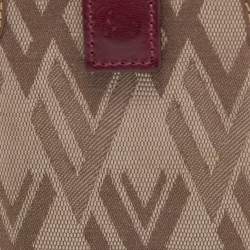 Valentino Tricolor V Print Fabric and Leather Flap Phone Cover