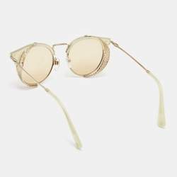 Valentino Gold/Beige VA 2008Z Movable Frame Round Sunglasses