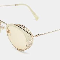 Valentino Gold/Beige VA 2008Z Movable Frame Round Sunglasses
