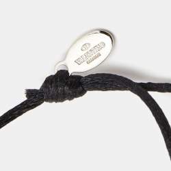 Valentino VLogo Silver Tone Adjustable Cord Bracelet