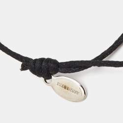 Valentino VLogo Silver Tone Adjustable Cord Bracelet