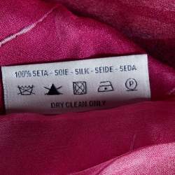 مملوكة مسبقًا Valentino Multicolor Rose Printed Silk Scarf