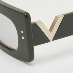 Valentino Green/Clear VA4094 Square Sunglasses
