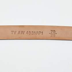 مملوكة مسبقًا Valentino Beige Leather Bow Waist Belt 70CM
