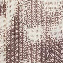 Pre Owned Valentino Cream Logo Printed Silk Scarf