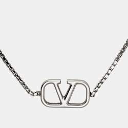 Valentino VLogo Silver Tone Bracelet