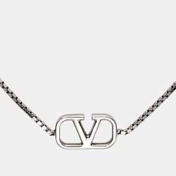 Valentino VLogo Silver Tone Bracelet