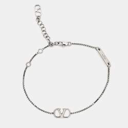 Valentino VLogo Silver Tone Bracelet
