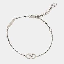 Valentino VLogo Silver Tone Bracelet
