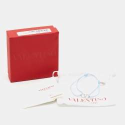 Valentino Vlogo Silver Tone Adjustable Cord Bracelet