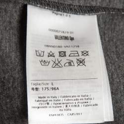 Pre Owned Valentino Black Animal Fantasy Print Neoprene Sweatshirt L