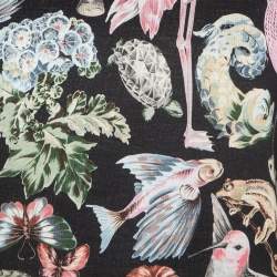 Pre Owned Valentino Black Animal Fantasy Print Neoprene Sweatshirt L