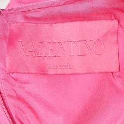 Pre Owned Valentino Pink Crepe Couture Bow Detail Short Dress S