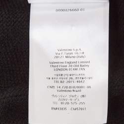 Valentino Black Jersey and Washed Taffetas Cape Sweatshirt L
