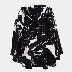 Pre Owned Valentino Garavani Black Panther Terry Cotton Cape M