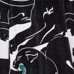Pre Owned Valentino Garavani Black Panther Terry Cotton Cape M