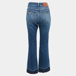 Pre Owned Valentino Blue Denim Bootcut Jeans L Waist 32"
