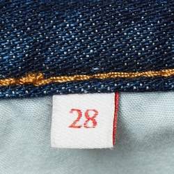 Pre Owned Valentino Blue Denim Bootcut Jeans L Waist 32"