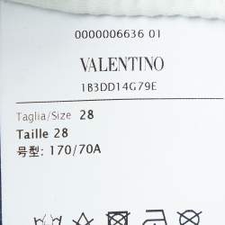 Pre Owned Valentino Blue Denim Bootcut Jeans L Waist 32"