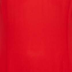 مملوكة مسبقًا Valentino Red Silk Ruffled Maxi Dress L