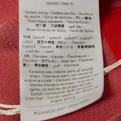Valentino Red Crepe Wide Leg Pants M