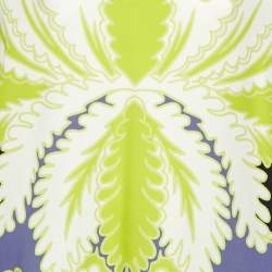Pre Owned Valentino Cream Tropical World Arazzo Print Silk Blouse M