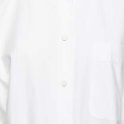 Pre Owned Valentino White Cotton Waist Tie Shirt XS