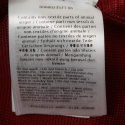 Valentino Red Ostrich Feather Trim Knit V-Neck Sweatshirt S