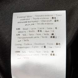 Pre Owned Valentino Black Wool Blend Midi Skirt S