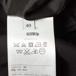 Pre Owned Valentino Black Wool Blend Midi Skirt S