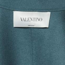 Valentino Sage Green Wool Mid Length Coat M