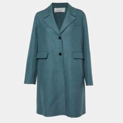 Valentino Sage Green Wool Mid Length Coat M