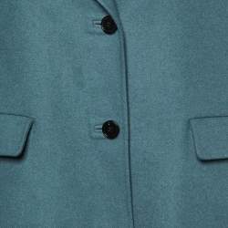 Valentino Sage Green Wool Mid Length Coat M