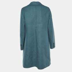 Valentino Sage Green Wool Mid Length Coat M