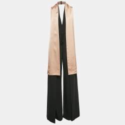 Valentino Black Crepe Tie-Up Halter Neck Backless Jumpsuit S