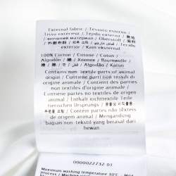 Pre Owned Valentino White Logo Print Poplin Tie-Up Neck Detail Oversize Shirt L