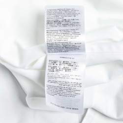 Pre Owned Valentino White Logo Print Poplin Tie-Up Neck Detail Oversize Shirt L