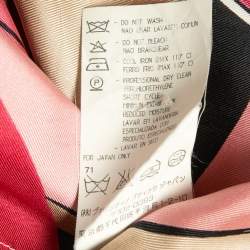 Pre Owned Valentino Vintage Pink Abstract Print Silk Shirt L