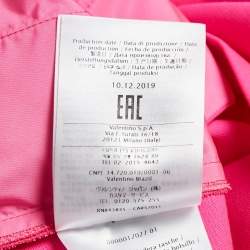 Valentino Fluorescent Pink Wool Pleated Knee Length Shorts S