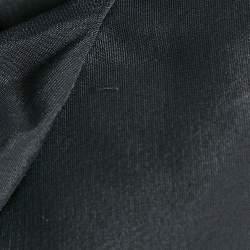 Pre Owned Valentino Black VLTN Print Crepe Pleated Midi Dress S