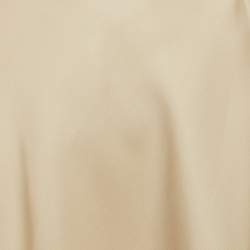 Pre Owned Valentino Beige Silk Flared Knee-Length Skirt L