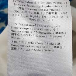 Pre Owned Valentino Blue Floral Print Wool Blend Wide-Leg Trousers S