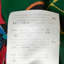 Pre Owned Valentino Black Tropical Print Silk Shirt and Pants M