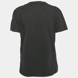 Pre Owned Valentino Black VLTN Print Jersey Crew Neck T-Shirt XS